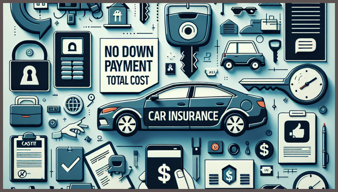 Total cost breakdown of no down payment car insurance including monthly payments and fees